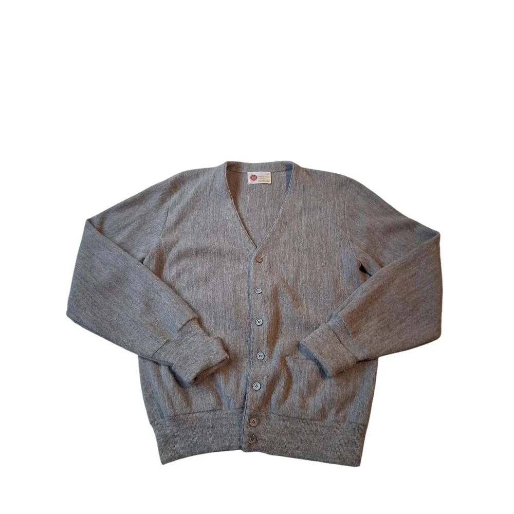 Vintage Sears‎ Kings Road Men's size Medium Ivy league Preppy Professor Cardigan